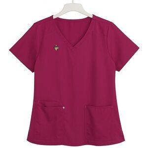 XXL Scrubstar Pink Scrub Top with Pockets